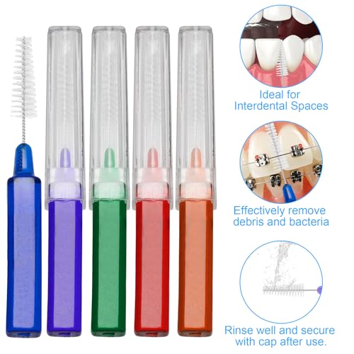 B Rush Interdental Advanced Brush Set 200 Pcs for Braces & Teeth Cleaning - Soft Flossing Picks