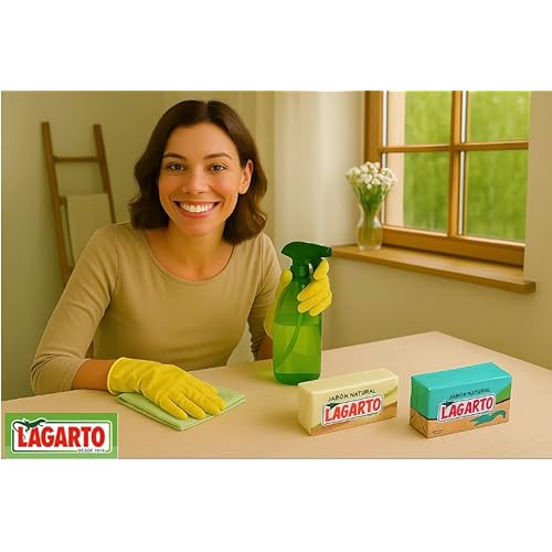 Lagarto JAB?N Natural Green 250 Gr + Lagarto JAB?N Natural 250 Gr (Pack of 2)
