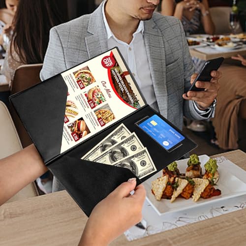 Server Check Presenter Book Set - 50 Pcs Restaurant Guest Check Holders Variation of 50P