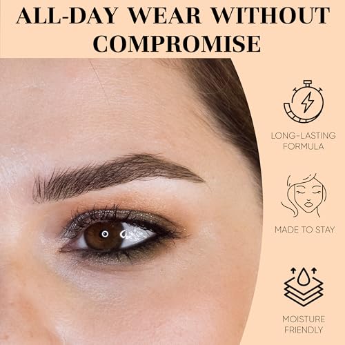 Eyebrow Pencil make Up for Women - Long-lasting and Waterproof Eyebrow Pencil by Lauren Cruz - Dual-Ended Eyebrow Pen with Micro-tip and Spoolie -Fuller Look Brow Pencil - Blonde