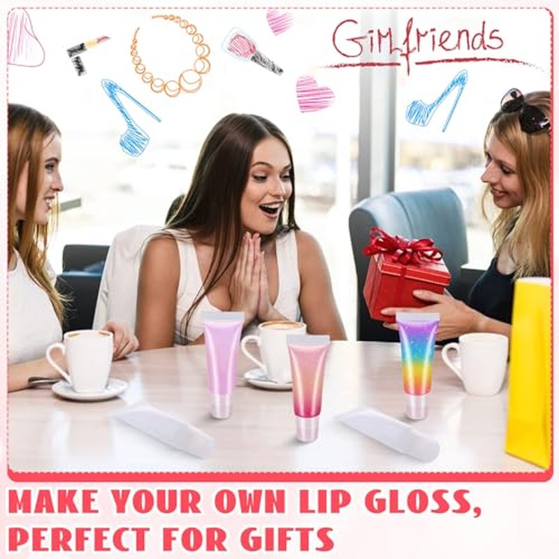 300 Pcs Lip Gloss Tubes Empty Bulk 8ml - Clear Squeeze Lip Balm Containers for DIY, Travel Toiletries, Ointment Storage, Personal Care Filling, Business Sampling, Private Label or Resale Use