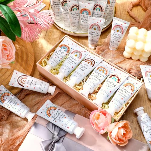 36 Pcs Teacher Appreciation Hand Cream Gift Set - Boho Rainbow Style