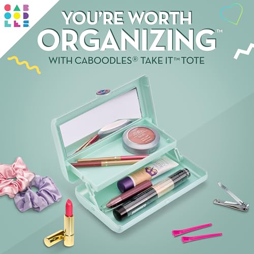 Mint Take It Tote Makeup Case with Mirror & Auto-Open Tray - Pack of 2 - Variation Menta / One Size
