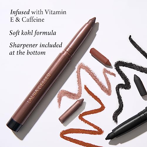 LAURA GELLER NEW YORK Kajal Longwear Kohl Eyeliner Pencil Duo, Soft Black + Smoky Plum