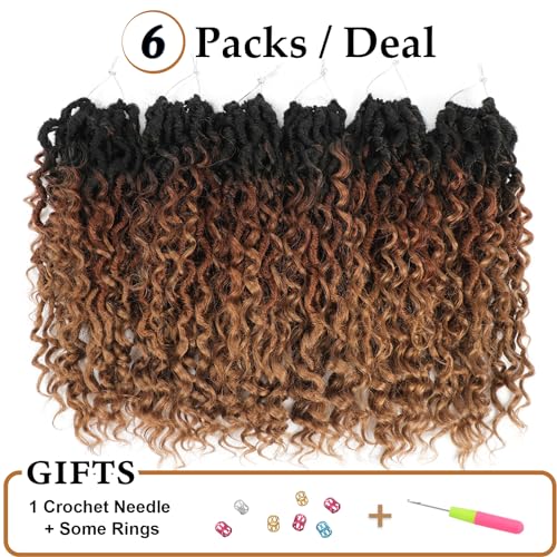 12 Inch Goddess Faux Locs Crochet Hair for Black Women - 6 Packs, Curly Ends, Variation of THIS listing