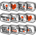Reginary 12 Pcs 7 x 4.7 x 2.4'' Basketball Makeup Bag Clear Cosmetic Case Basketball Team Gifts Sport Goodie Bag Stuffers Accessories for Woman Toiletry Zipper Pouch Team Party Favors