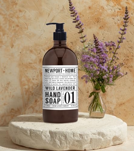 Hand Soap Set with Wild Lavender & Rosemary Mint - 4 x 21.5 fl oz | Nourishing Home & Body