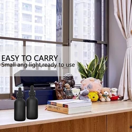 48 Pack 2oz Frosted Black Glass Dropper Bottles for Essential Oils & Perfumes - Variation: Frosted Black / 2oz