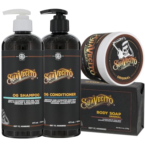 Suavecito Hair & Body Essentials Set with Pomade & Bath Bar - Original