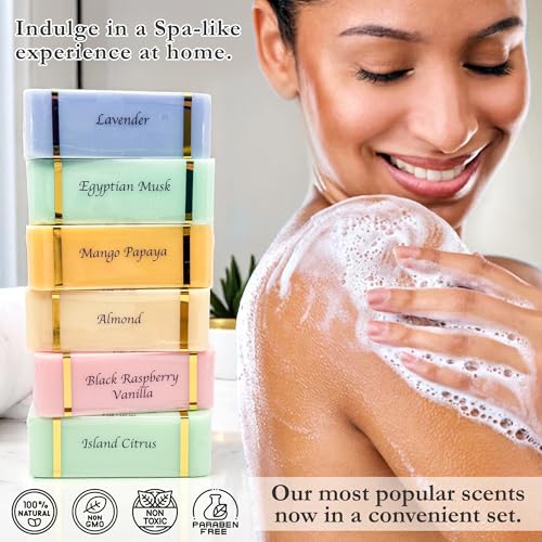 The Grecian Soap Company Goat Milk and Olive Oil Bar Soap ? 6-Pack (5 Ounces Each, total 30ozs.) ? Moisturizing Body Wash, Bar Soap for Bath and Shower, Goat Milk, Non-Toxic, Made in USA