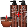 Moroccan Argan Oil Shampoo Conditioner Hair Mask Set - Natural & Sulfate-Free