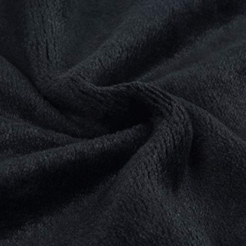 VIVOTE Microfiber Face Cloths Reusable Makeup Remover Cloth Ultra Soft Washcloths for Women Facial Cloths 12inch x 12inch(6 Pack,Black£©