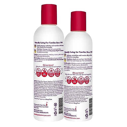 Fairy Tales Rosemary Repel Daily Kids Shampoo, 12 fl oz. and Conditioner, 8 fl oz. Duo ? Kids Like the Smell, Lice Do Not