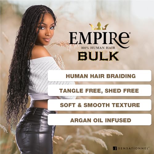 Sensationnel Empire Bulk Braiding Hair 22 Inch 1B Offblack - Deep Body Texture