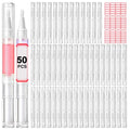 50Pcs Empty Nail Oil Pens with Labels - Portable Cuticle Oil Applicators for Nail Growth