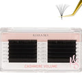 KIARA SKY LASH Cashmere Volume Lash Extensions | Premium Cashmere Lash Extensions | Soft Semi-matte natural finish | For Professional Eyelash Extensions Use Only | Black, (D-0.07-13MM)