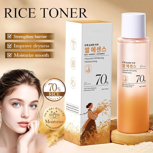INSEEK Rice Skin Care Set for Women, Moisturizing Face Routine Set, Deep Hydration and Refined Skin, Strengthen Barrier, Balances Oil, Skincare Gift Sets for Birthday Christmas