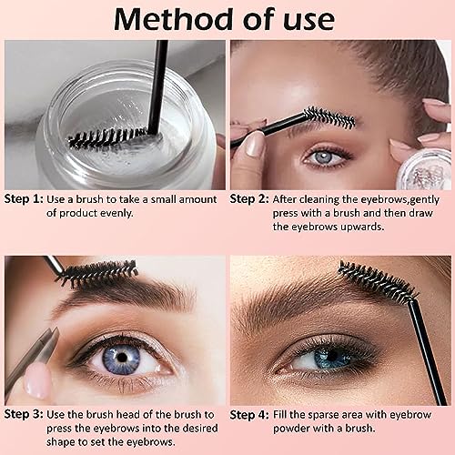 Soap Brows Kit,2Pcs/Set Eyebrow Freeze Styling Wax,Gel Para Cejas Transparente Waterproof Long-lasting Eyebrows Enhancer Shaping Clear Tint Gel, Eye Brow Makeup Balm Pomade Cosmetics(2pcs 01#)