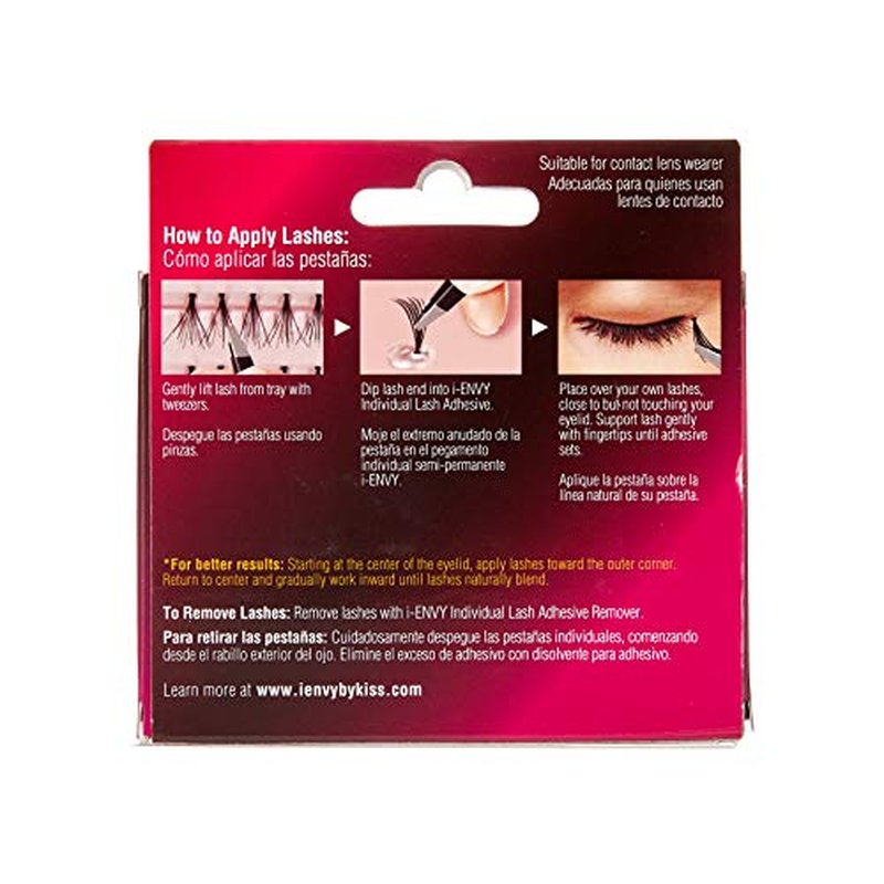 iENVY Knotted Individual Lash Ultra Black (Long) 2X Volume 4 Trays Multi Pack 280 Lashes Voluminous Glamorous Look