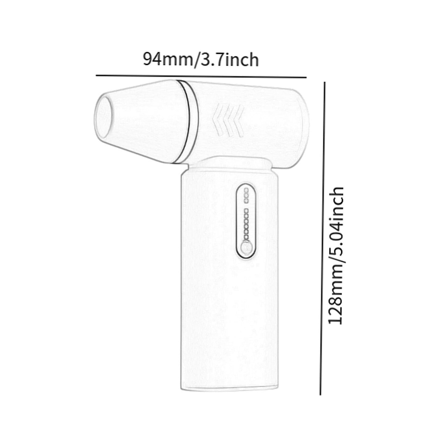 BLWOTMOR Mini Jet Dry Blower Hair Dryer Multi-use Turbofan Turbine Snow Blower for Cleaning of Keyboards & Laptop Hair Cleaning, Black