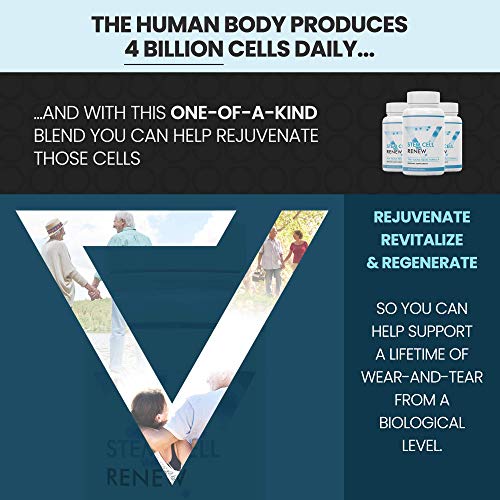 Stem Cell Renew 1-Month Supply - Vitality Boost for Youthful Energy & Mental Sharpness - NASA Scientist Created (60 Count)