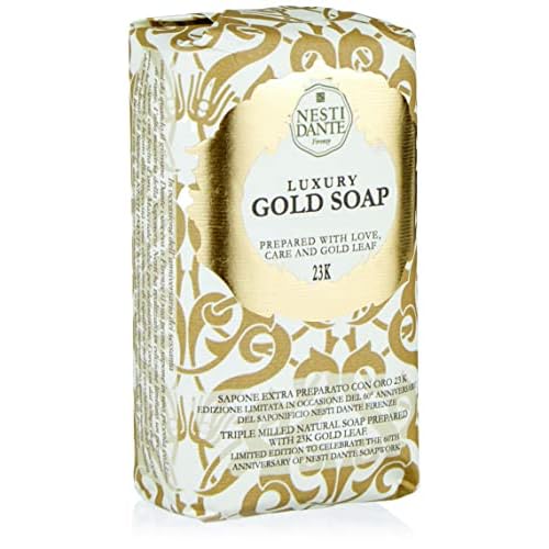 Nesti Dante Nesti dante 60 anniversary luxury gold soap with gold leaf (limited edition), 8.8oz, 8.8 Ounce