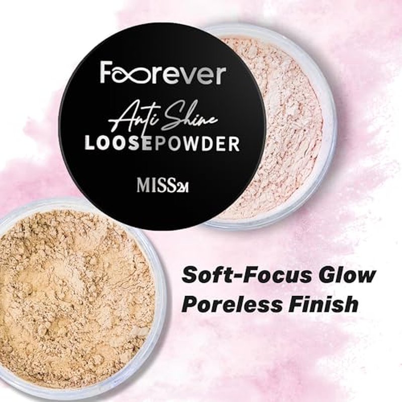 Forever Matte & Blur Makeup Setting Powder with Anti-Shine Oil Control and Soft-Focus Skin Filter: 101 Sheer Hazelnut, 0.53 Oz