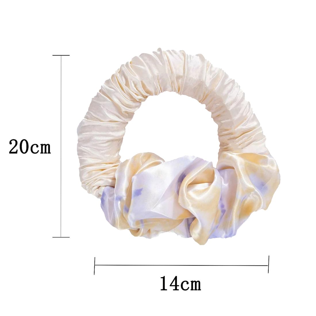 EMILYLE Women Heatless Curling Silk Scrunchies No Heat Curls for Long Hair tie Hair Curling Rod Headband yellow