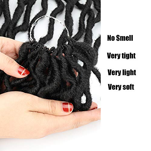18 Inch Gypsy Locs Crochet Hair - Ombre Faux Locs for Black Women, 8 Packs