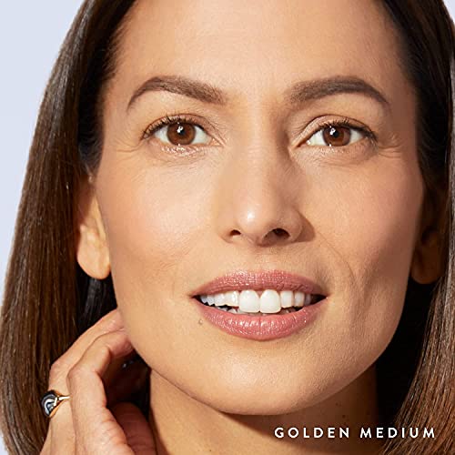 LAURA GELLER NEW YORK Face the day Kit (3 PC) - Balance-n-Brighten Foundation, Golden Medium + Spackle Skin Perfecting Primer, Hydrate + Airbrush Round Kabuki Brush