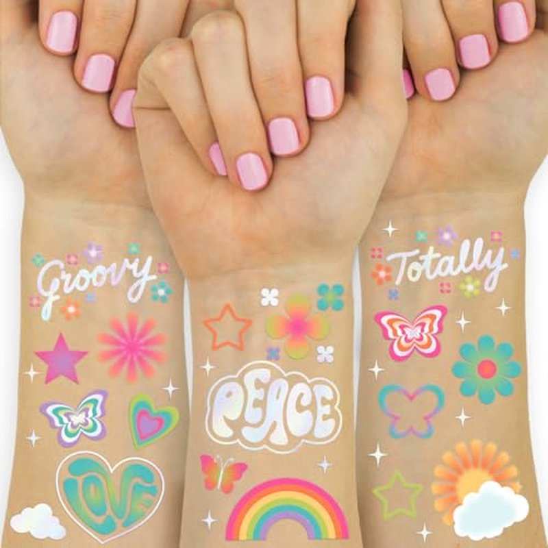 12 Sheets Glitter Freckles Stickers for Face and Body, Star and Heart Face Tattoo for Women and Girls, Long Lasting Waterproof Festival Rave Makeup Accessories
