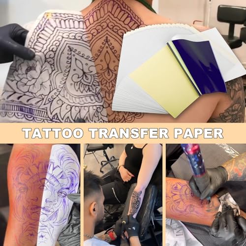 Tattoo Practice Kit for Beginners 614PCS with Fake Skin Transfer Paper Ink Caps