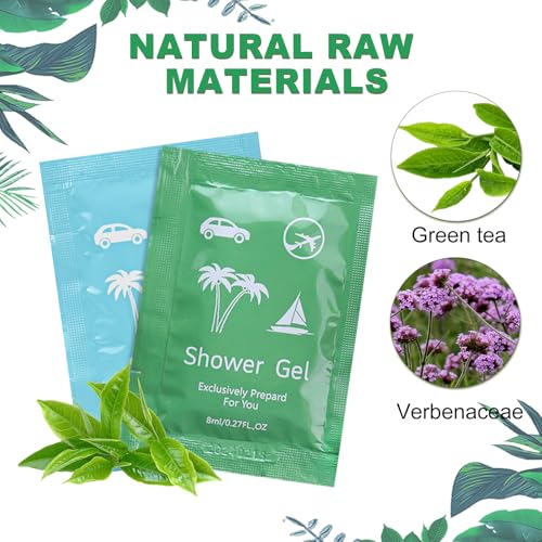 100 Pack Travel Size Body Wash & Shampoo Kits 1 Fl Oz | Bulk Hygiene Supplies