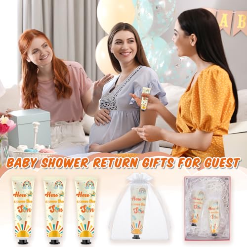 48 Sets Here Comes The Son Hand Cream Gifts Bulk Baby Shower Hand Cream Travel Size Lotion Bulk Son Party Supplies Favors Birthday for Guest