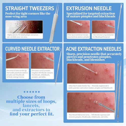 Blackhead Remover Vacuum with Hot Compress and 6 Interchangeable Probes