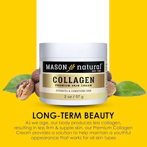 MASON NATURAL Collagen Premium Skin Cream, Women¡¯s Anti,Aging Face & Body Daily Moisturizer for Hydration & Firmness, Pear Scent, 2 oz