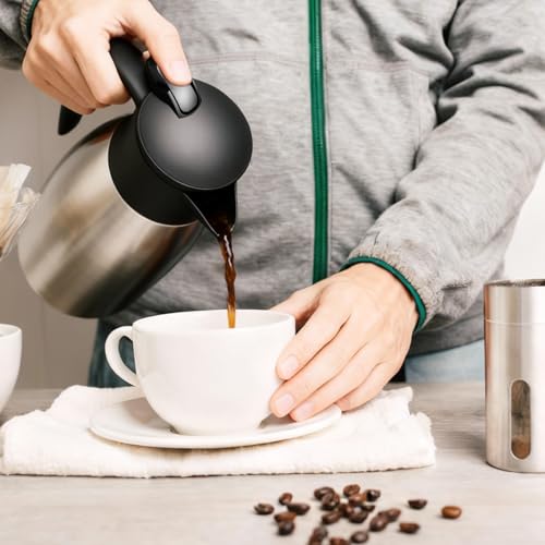 4Pcs 68Oz Insulated Coffee Carafes Set Double Walled Stainless Steel Keeps Hot 12H Cold 24H With Brushes