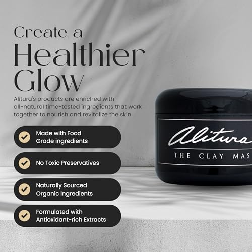 Alitura Clay Face Mask - Exfoliating Pore Cleansing & Anti-Aging, 7.1 Ounce (Pack of 1)