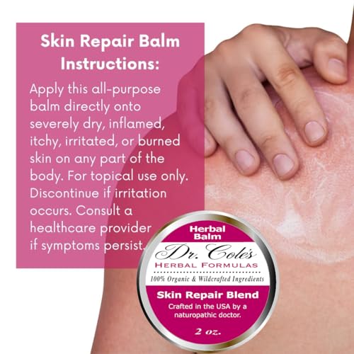 Organic Skin Repair Herbal Balm Extra Strength for Irritated Skin Relief