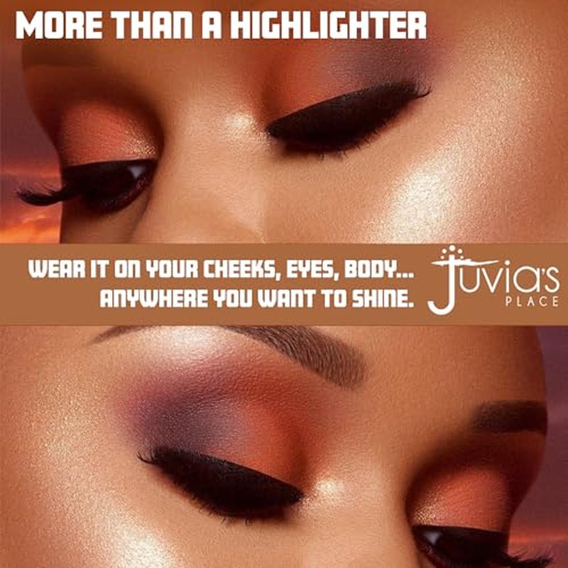 Juvia's Place Loose Highlighter Nubian Royalty 1 - Illuminating Loose Powder Highlighter Makeup, Shimmer Powder that gives Radiant Glow - Suitable for all Skin Tone
