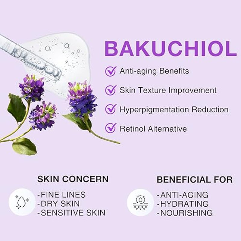 Korean Bakuchiol & Beta-Glucan Serum Bundle ? 30,000 ppm Bakuchiol & 400,000 ppm Beta-Glucan for Wrinkle Reduction, Skin Firming & Intense Hydration ? Anti-Aging & Soothing Korean Skincare for Sensiti