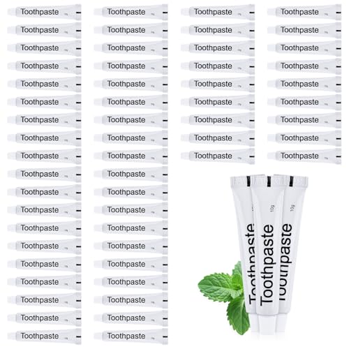 Travel Toothpaste Bulk Pack 200 Pcs - 10g White Mini Tubes for On-the-Go Oral Care