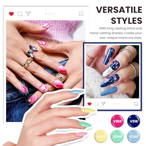 VANREESA 74-Piece Classic Gel Nail Polish Kit with UV Light & Manicure Tools