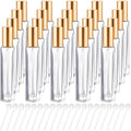 Domensi 10ml Gold Glass Perfume Atomizer Spray Bottle Set, Leakproof & Refillable