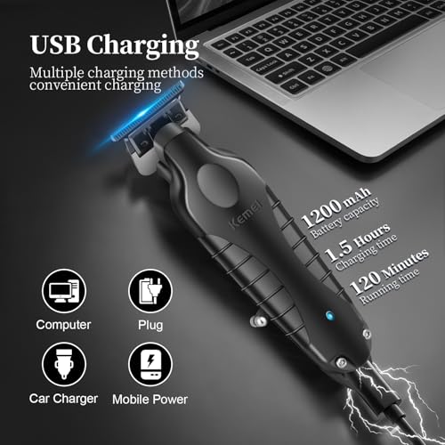 Cordless Men's Hair Trimmer Black - Rechargeable Beard & Body Grooming