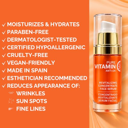 Noche Y Dia Vitamin C Serum for Mature Skin 1.01 fl oz - Water-Free Anti-Aging Face Oil