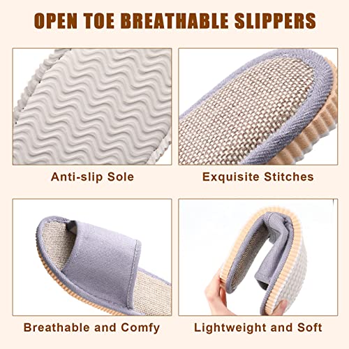 Mumufy Guest Slippers Open Toe Breathable Non-Slip Hotel Spa - Variation 32