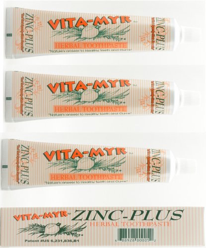 3 Pack Zinc Plus Toothpaste 4 oz No Fluoride SLS-Free Natural Oral Care