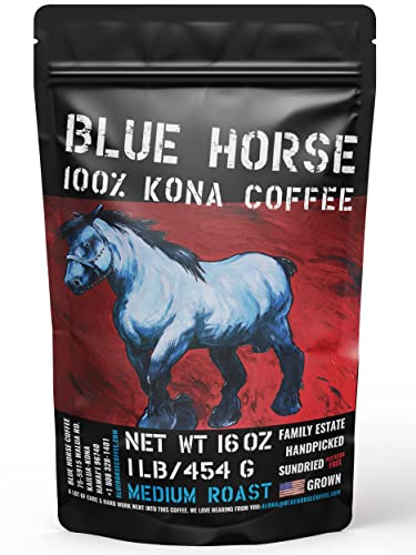 100% Kona Coffee Whole Beans - Medium Roast, 16 oz, Farm Fresh Arabica