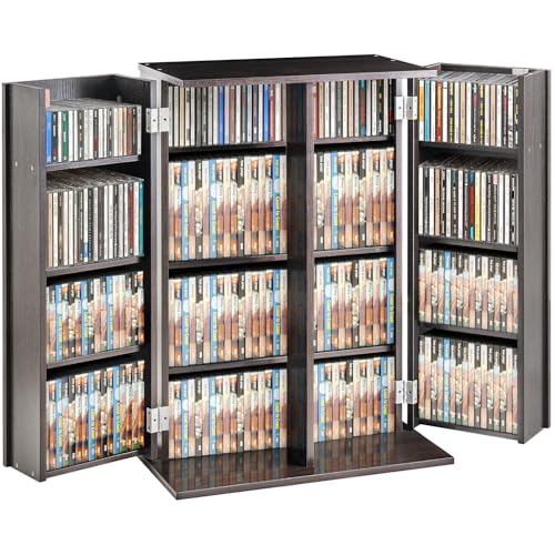 Media Storage Cabinet with Adjustable Shelves - Espresso